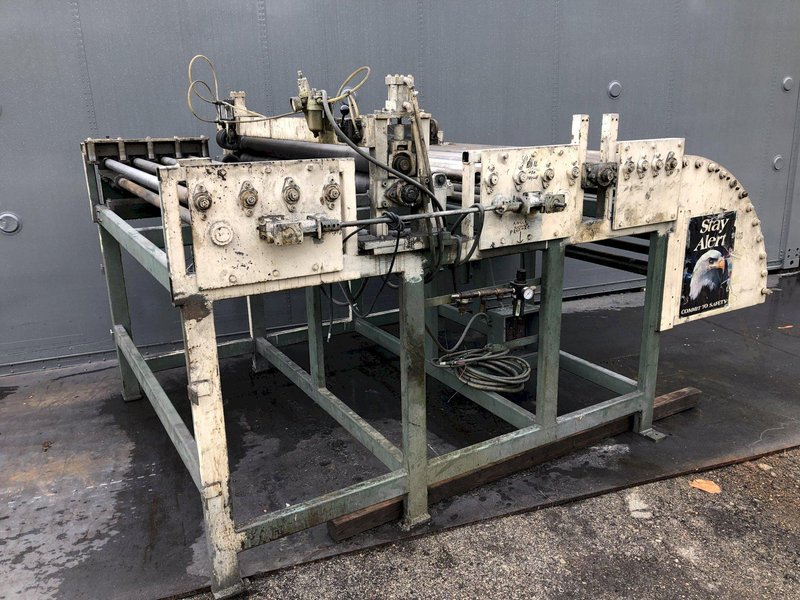 72" X 12 GAUGE GARY MODEL #5400-SP-72 FEED UP ROLLS &amp; CONVEYOR TABLE: STOCK #19344