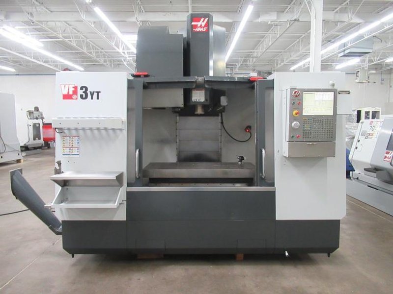 Haas VF-3YT CNC Vertical Machining Center, 40&quot;x26&quot;x25&quot;, CT40, 8,100 RPM, 2-Speed Gearbox, 40 Station ATC,  Probing, Thru Spindle Coolant