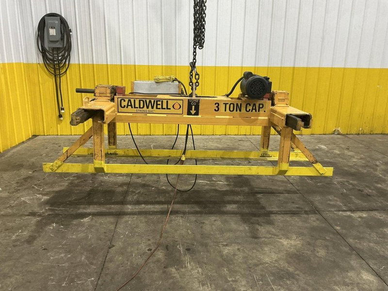 3 TON CALDWELL MODEL #60S-3-60 STRONG BAC POWERED MOTORIZED SHEET LIFTER: YOBRO #25899