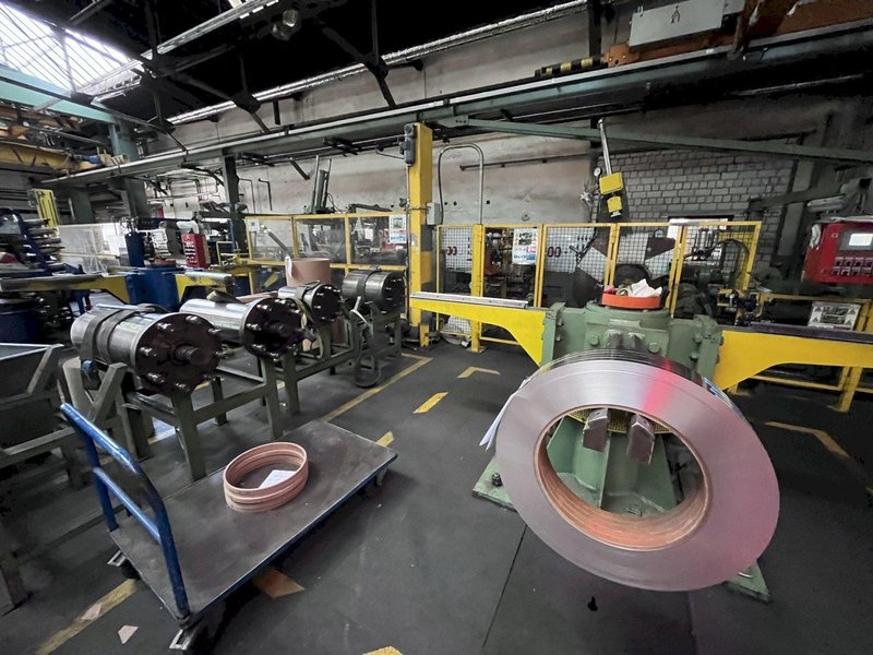 FROHLING 350MM PRECISION RING SLITTING LINE, DOUBLE LOOP