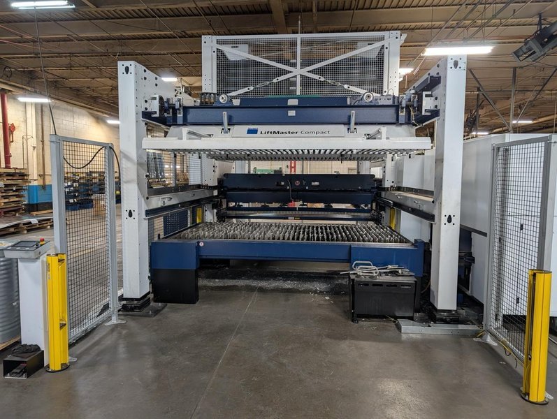 6000 Watt Trumpf Trulaser 3030 5′ x 10′ Fiber Laser, 2023 – W/ 9 Pallet Trustore, LiftMaster Compact, Parts Master