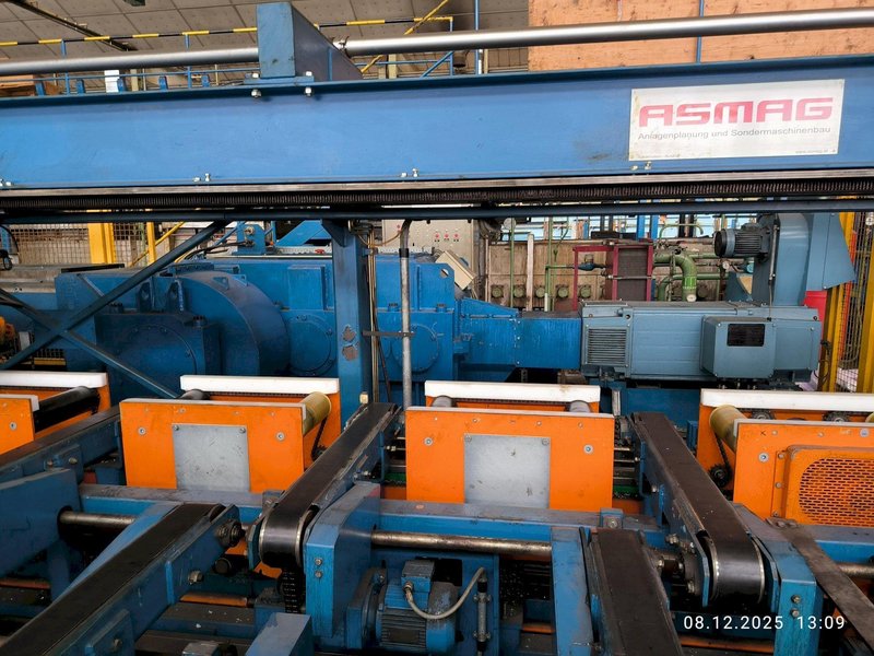 50 TON ASMAG DRAW BENCH w/INLINE SAW CUTTING, NEW 2003