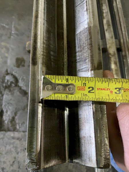 12'3" X 2" OPENING FEMALE PRESS BRAKE DIE: STOCK #80997