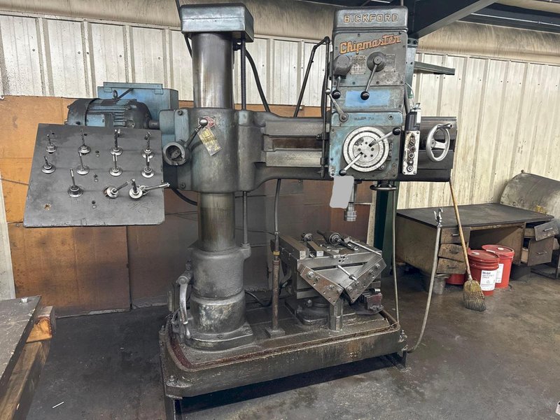 BICKFORD CHIPMASTER RADIAL ARM DRILL. STOCK # 1227624.