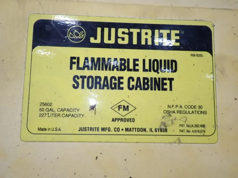 JUSTRITE MFG CO 60 GAL. FLAMMABLE CABINET  -  25602