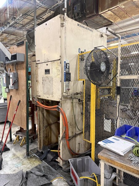 60 TON KOMATSU MODEL #60 GAP FRAME PRESS W/ 6" SONORUKA COIL FEED LINE: YOBRO #25937