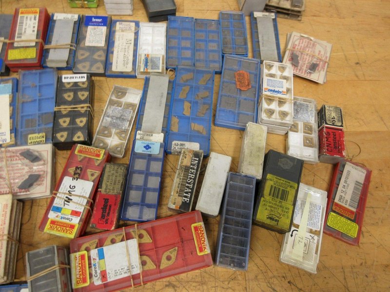 Carbide Turning Inserts, Many Brands and Types, with Bag Of Insert Wrenches- Auction Item