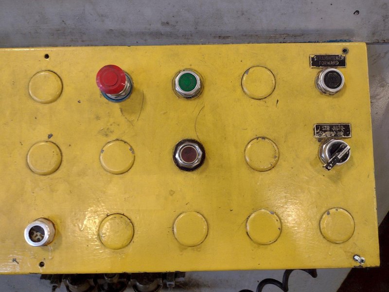 20,000 LB 10 TON X 48&quot; RED BUD (RBI) MOTORIZED COIL REEL / UNCOILER &amp; STRAIGHTENER FEED LINE: STOCK #15277