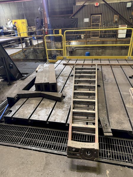 150" W X 420" L X 9" T GIDDINGS &amp; LEWIS T-SLOTTED FLOOR PLATE. STOCK # 0548926