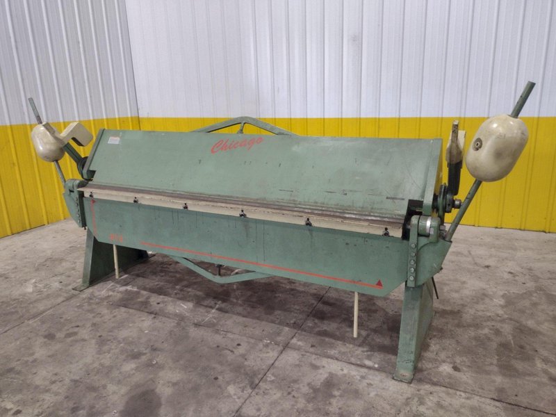 8' X 12 GA CHICAGO D&amp;K MODEL #SB-812 HAND BENDING APRON BRAKE: STOCK #23717