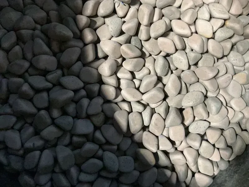 Approx. 61 Gal Barrel, 75% Full Finishing Stones