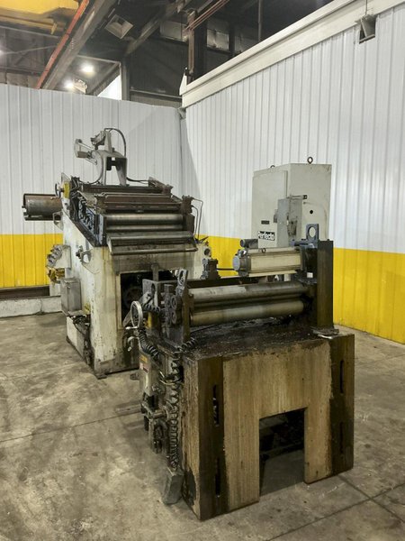 30,000 LBS X 36" PERFECTO COIL FEED LINE, COIL REEL UNCOILER &amp; STRAIGHTENER: YOBRO #24871