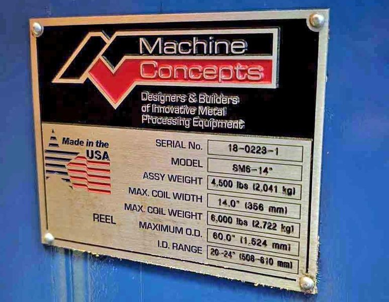 6,000# x 14" Machine Concepts Uncoiler