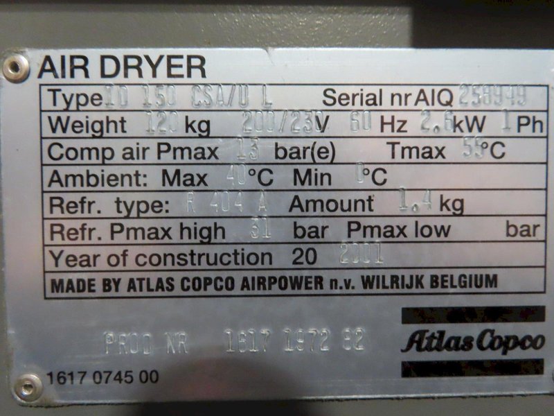 Atlas Copco GA 50 VSD 67 HP Variable Speed Drive Rotary Air Compressor - Auction Item