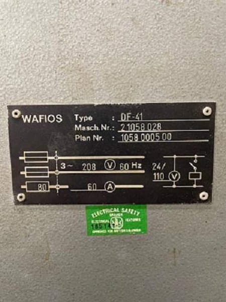 WAFIOS MODEL DF-41 CHAIN LINK FENCE WEAVING MACHINE