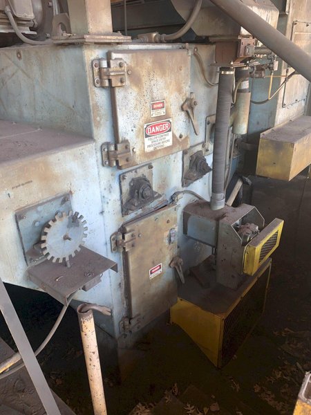 162&quot; WIDE X 6 WHEEL PANGBORN SHOT ROTOBLAST MODEL #ES-1923 TOP &amp; BOTTOM PLATE BLAST CLEANING SYSTEM: STOCK #13319