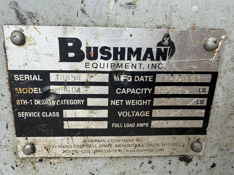 12,000 LB BUSHMAN MODEL #9604 MECHANICAL COIL FLIPPER UPENDER: YOBRO #26213