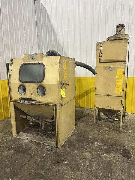 36" x 48" EMPIRE SHOT BLAST CABINET WITH DUST COLLECTOR: YOBRO #24542