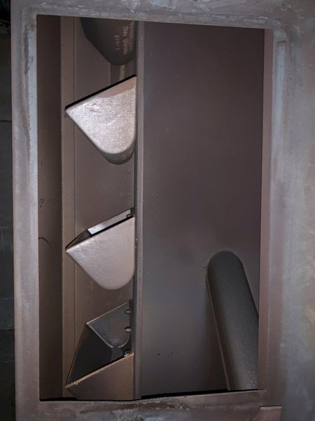 162&quot; WIDE X 6 WHEEL PANGBORN SHOT ROTOBLAST MODEL #ES-1923 TOP &amp; BOTTOM PLATE BLAST CLEANING SYSTEM: STOCK #13319