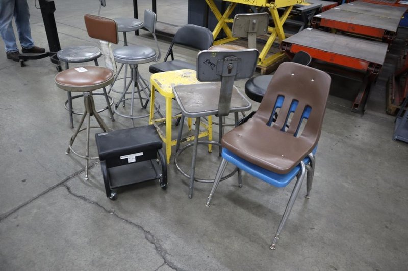 Assorted Shop Stools and Chairs- Auction Item