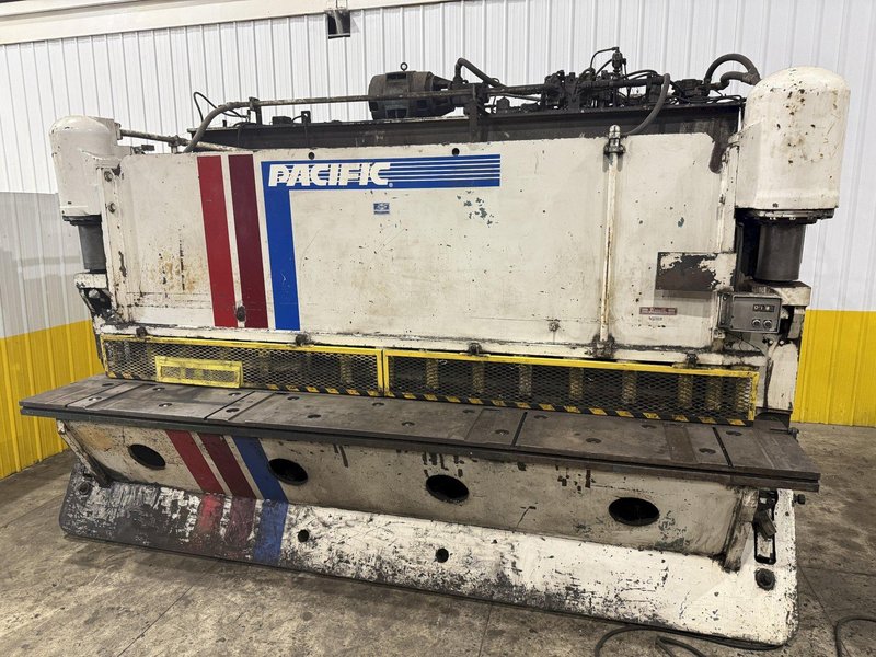 14' x 1/2" PACIFIC MODEL #500R HYDRAULIC POWER SHEAR WITH BACK GAUGE: STOCK #22940