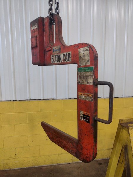 10,000 LB 5 TON X 20&quot; BUSHMAN MODEL #610 C-HOOK COIL LIFTER: STOCK #15858