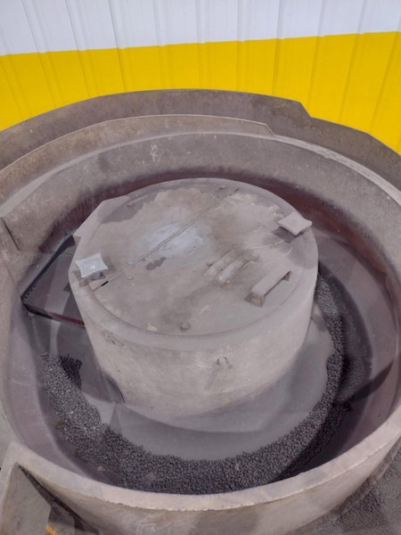 5 CUBIC FOOT ROTO FINISH MODEL #0405MS SPIRATRON VIBRATORY PART DEBURRING FINISHER: STOCK #20351