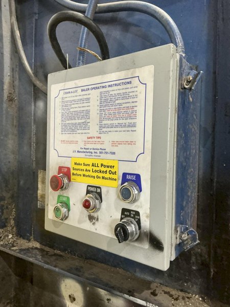 30" x 60" JV CRAM-A-LOT MODEL #60 CONT BD VERTICAL HYDRAULIC CARDBOARD BALER: YOBRO #24584