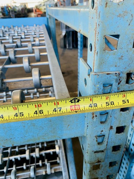 3 TIER 48" X 52" GRAVITY ROLLING RACK. STOCK # 0312021