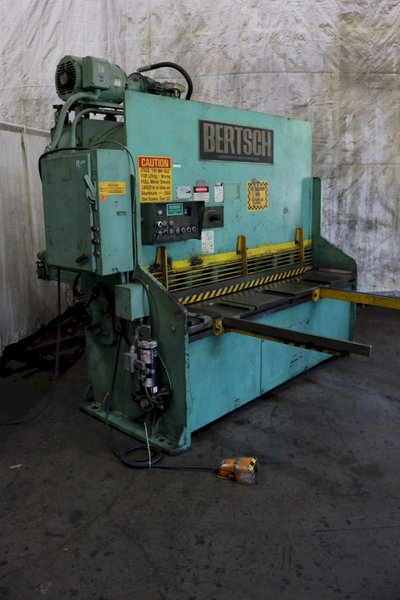 6' X 1/4' BERTSCH HYDRAULIC POWER SQUARING SHEAR: STOCK #73109