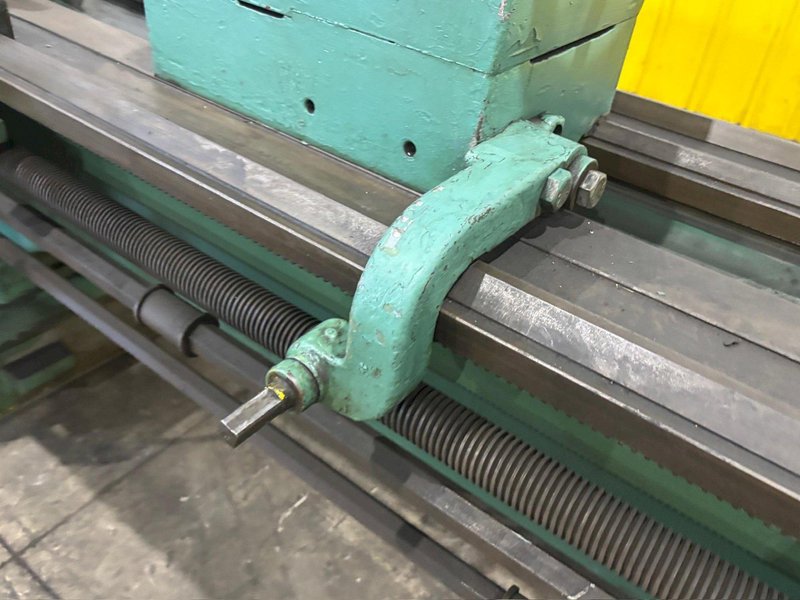 36"/48" X 156" MEUSER MODEL M4L GAP BED ENGINE LATHE 3" HOLE: STOCK #11841