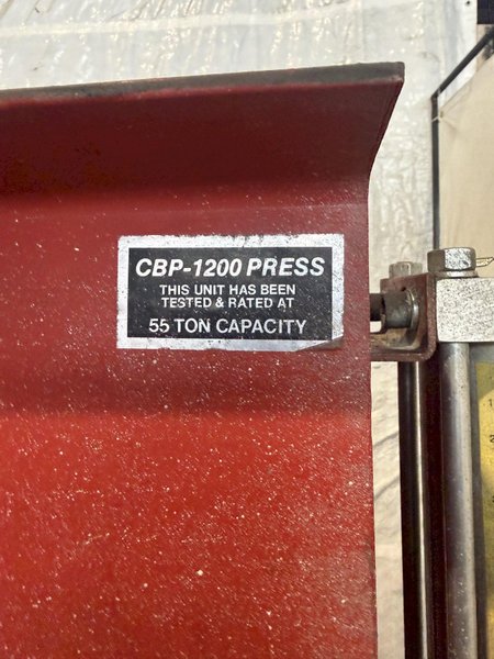 55 TON CAROLINA INDUSTRIAL HYDRAULIC H-FRAME PRESS. STOCK #0430826