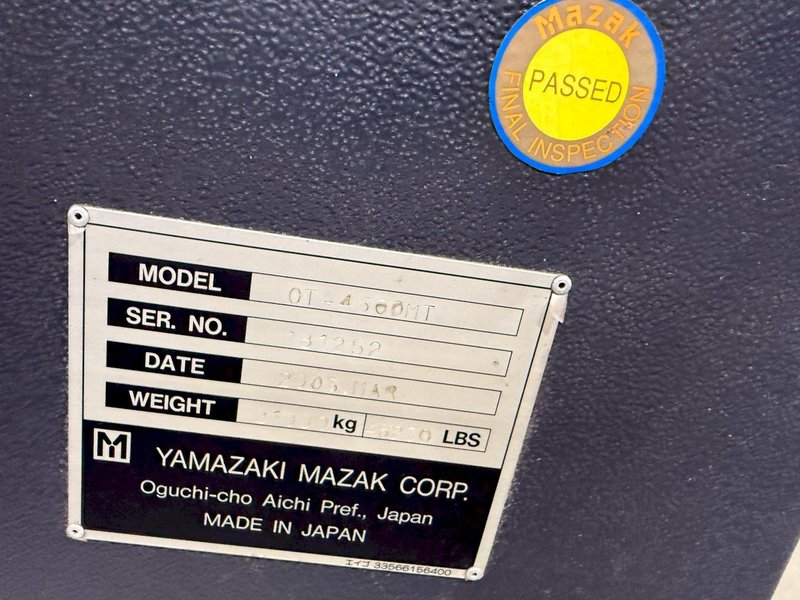 2006 MAZAK MODEL #4500MT CYBERTECH TURN CNC LATHE : YOBRO 25044
