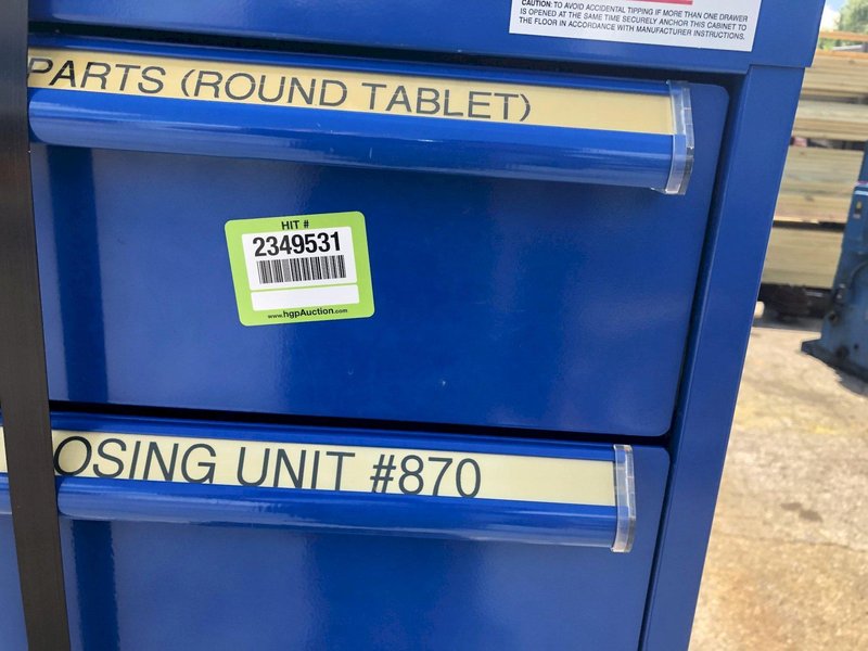 5 DRAWER EQUIPTO 22" X 28" X 59" TOOL STORAGE CABINET: STOCK #16630