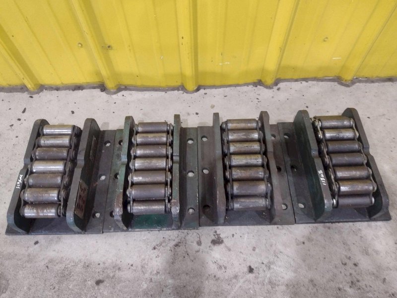 (4) 15 TON HILLMAN ROLLER TYPE MODEL #15-0T NARROW MACHINE SKATES: STOCK # 23003