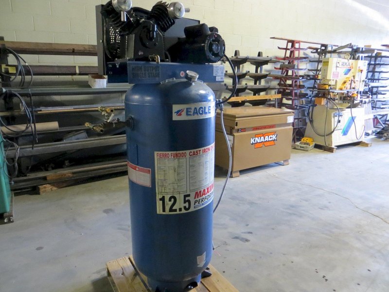 5 HP, Eagle Vertical Air Compressor, 60 Gallon Tank, 208/230 Volt, Single Phase