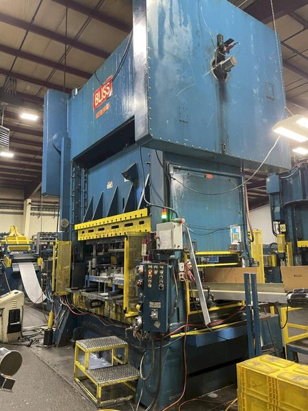 500-ton Bliss SC2-500-108-60 Straight Side Mechanical Metal Stamping Press, Year 1989 Full Rebuild In Process!