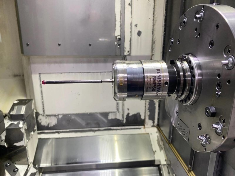 Okuma MB4000-H Horizontal Machining Center, 2017 – Renishaw Spindle Probe, Chip Conveyor