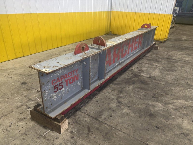 55 TON X 17’ LONG ARCHER STEEL SPREADER BAR / LIFTING BEAM: STOCK #22975