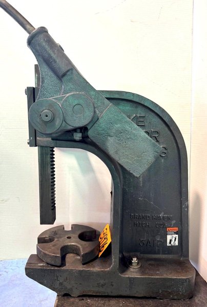 5 Ton Dake Arbor Press 3A1P, Ratchet, 10&quot; Throat, 16&quot; Over Table