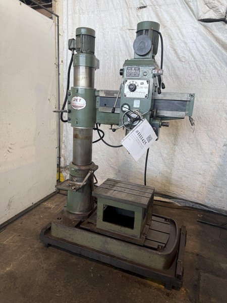 3' X 8" JET MODEL JRD-700 RADIAL ARM DRILL. STOCK # 1111425.