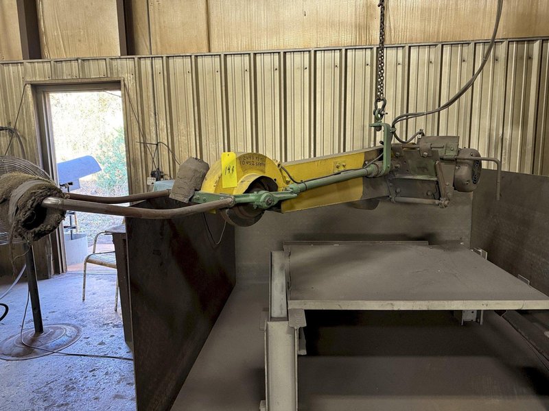 16" swing frame type grinder with 20 hp motor and floor jib