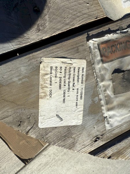 (2) 600&#039; SPOOLS OF 7/8&quot; WIRE ROPE: YOBRO #24344