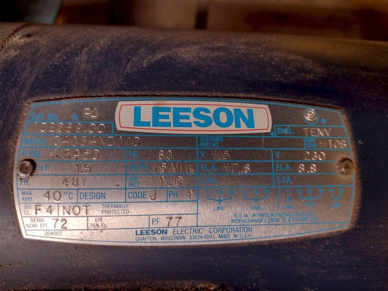 3,000 LBS X 48" X 48" ROTO-MAX HYDRAULIC SCISSOR LIFT TABLE W/ ROTARY LEWCO ROLLER CONVEYOR TOP, 110 VOLT: STOCK #20877