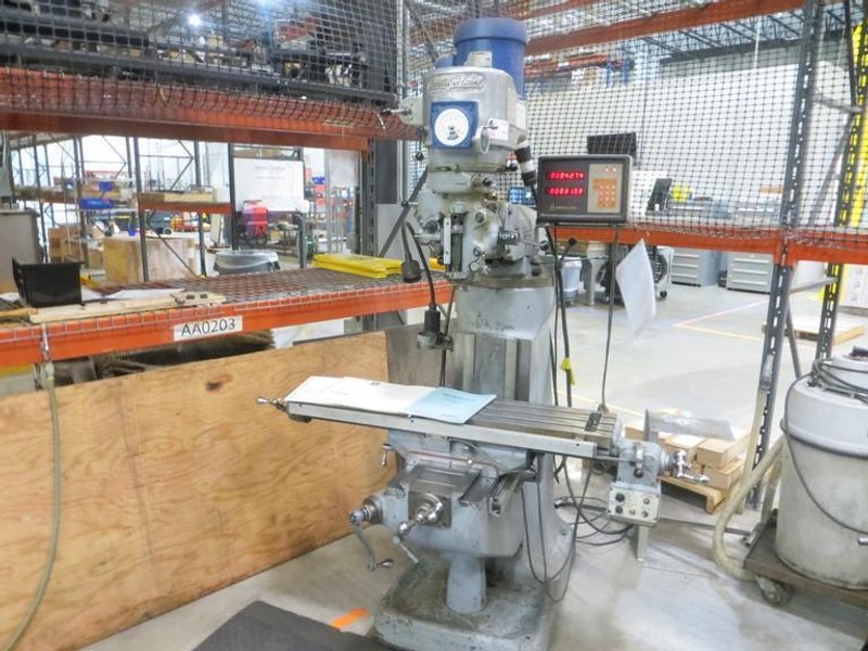 Bridgeport 2J Anilam Mini Wizard 2 Axis DRO Vertical Knee Mill- Auction Item