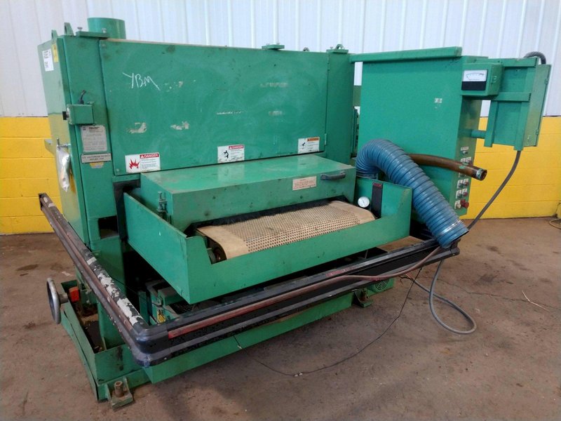 36&quot; AEM MODEL CS360 SINGLE HEAD MULTI-DIRECTIONAL BELT GRINDER DEBURRING FINISHER: STOCK 11089