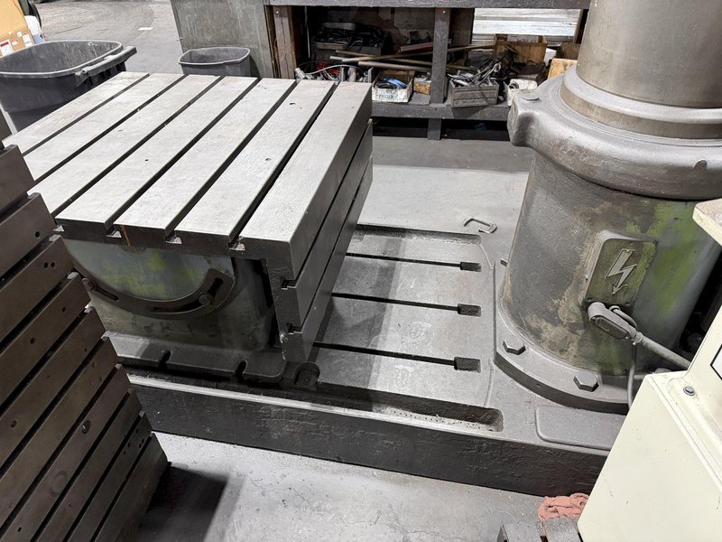 5' X 15" WEBO RADIAL ARM DRILL. STOCK # 0222126