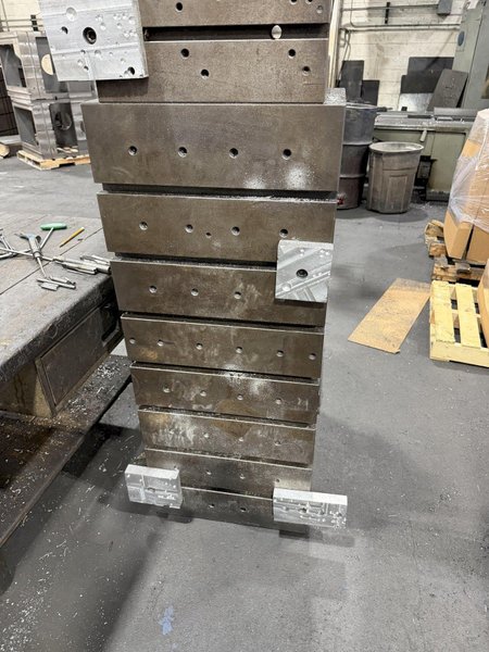 20" WIDE X 48" TALL X 24" DEEP T-SLOTTED ANGLE PLATE SET. STOCK # 0222926
