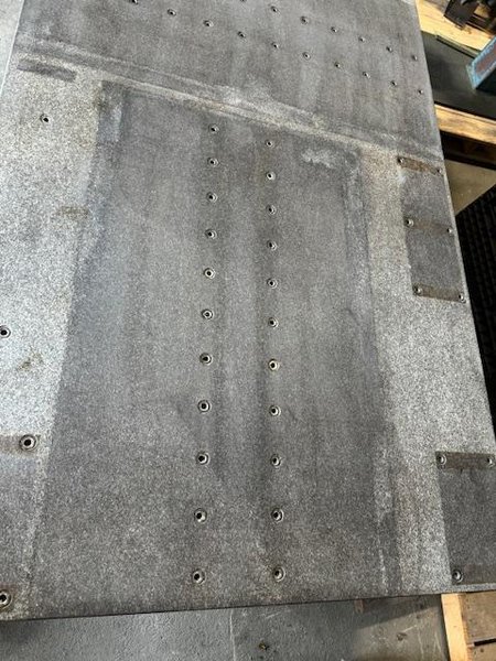 48&quot; x 79&quot; Granite Surface Plate, 18&quot; Thick, Drilled &amp; Tapped
