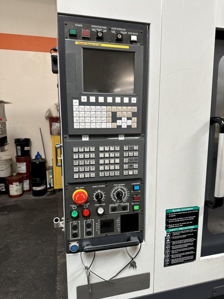 Samsung SMEC MCV 380TD VMC Fanuc O-iMD Controller, 16.54” X 23.62” X 20.50 Travels, Automatic Pallet Changer, 12,000 RPM Spindle, 20 Tools, Double Arm ATC, Rigid Tapping and Through Spindle Coolant.